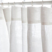 S-fold Linen Curtain Panel with Blackout Lining - Heading for Rings and Hooks - Linen Darkening Curtain