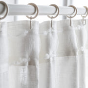 S-fold Linen Curtain Panel with Blackout Lining - Heading for Rings and Hooks - Linen Darkening Curtain