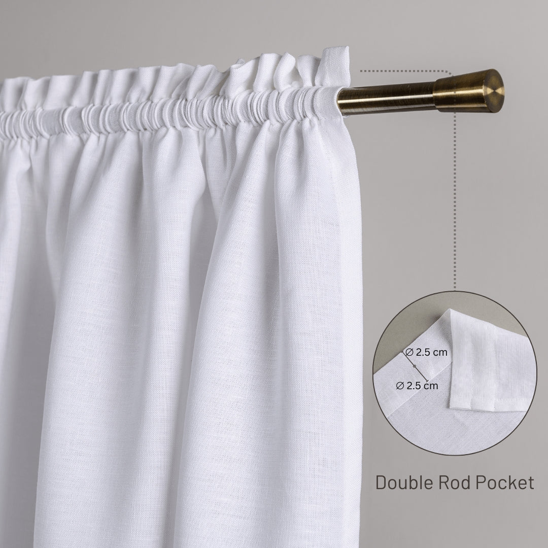 Mustard Yellow Linen French Door Curtain Panel – Optional Blackout, Thermal or Cotton Lining – Made to Measure