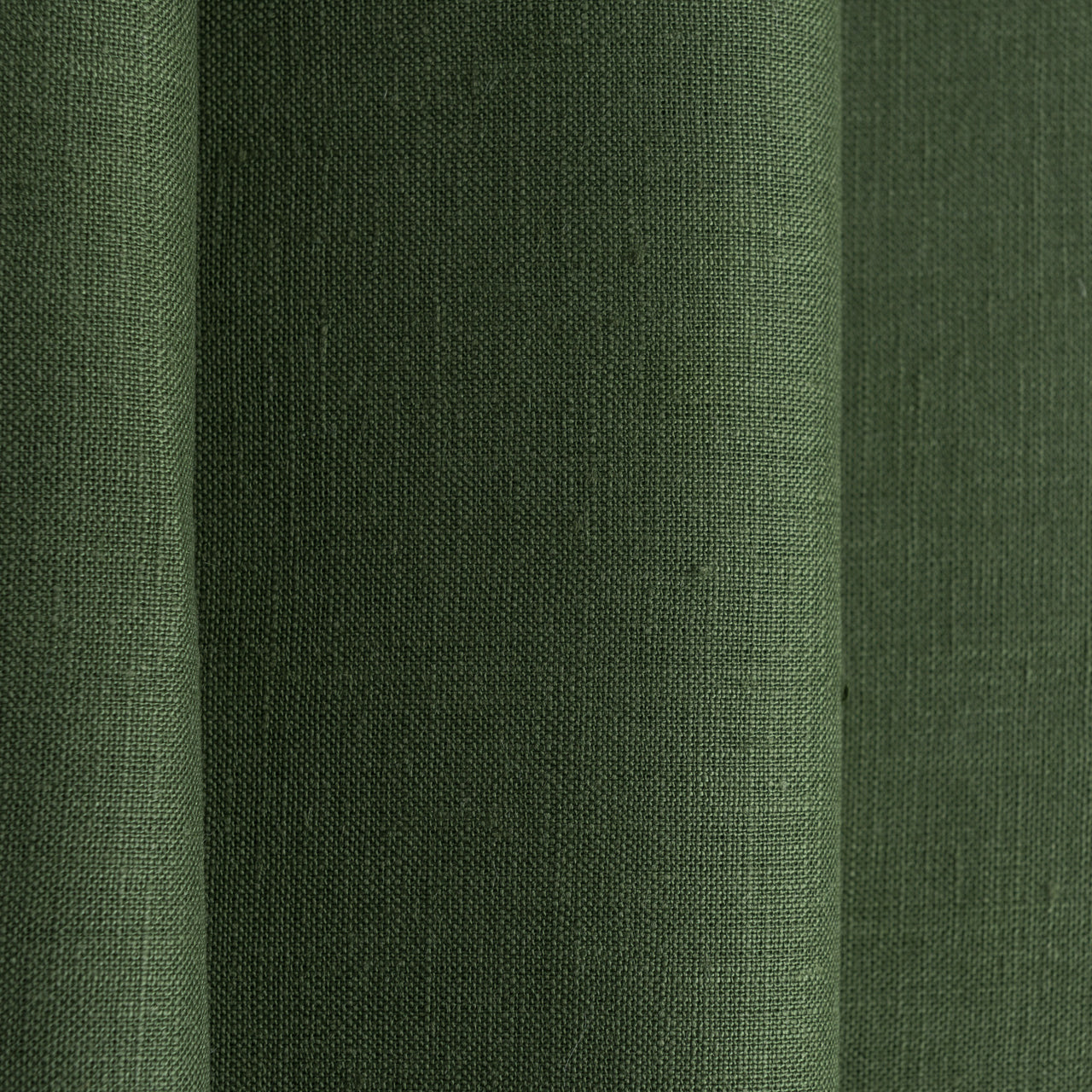 Forest Green Linen Fabric by the Meter - 100% French Natural - Width 133 cm, 267 cm