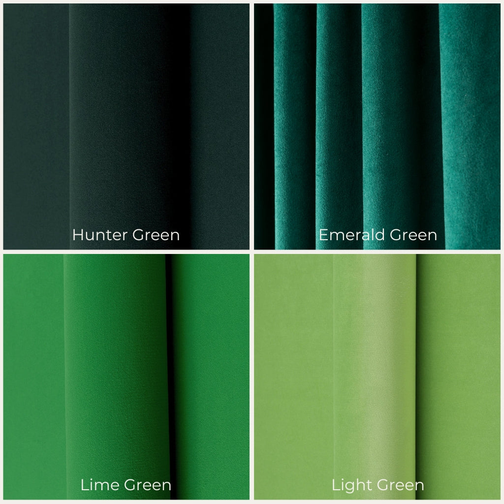 @Color: Hunter Green, color:Emerald Green, color: Lime Green, color: Light Green
