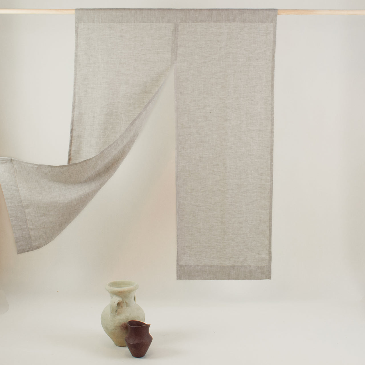 Linen Noren Curtain - Japanese Curtains - Noren Drapes - Door Curtain