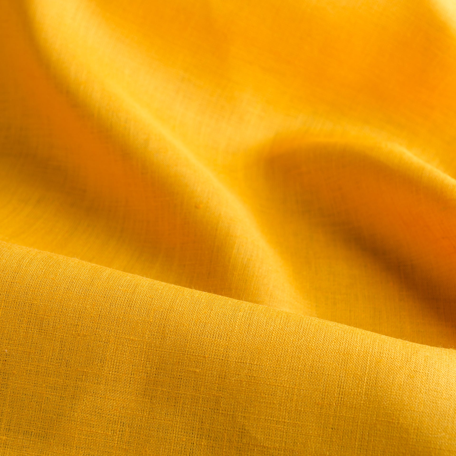 Mustard Yellow Linen Fabric by the Meter - 100% French Natural - Width 133 cm, 267 cm