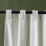 Off-White Velvet Blackout Back Tab Curtain