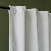 Off-White Velvet Blackout Back Tab Curtain