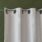 Off-White Velvet Eyelet Curtains