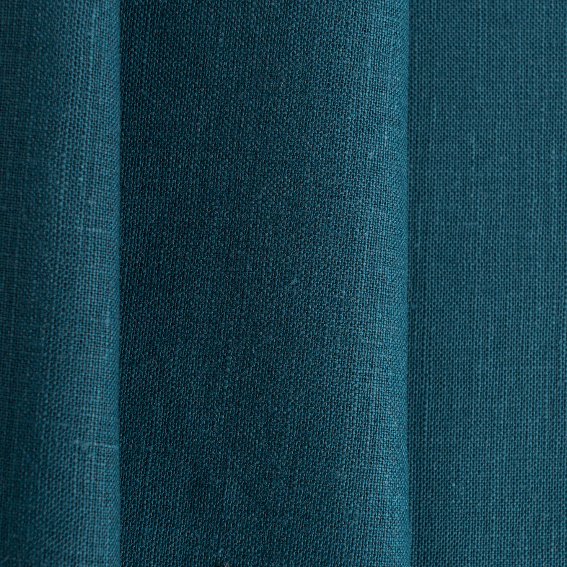 Peacock Blue Linen Fabric by the Meter - 100% French Natural - Width 133 cm, 267 cm