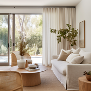 S-Fold Linen Curtain Panel for Living Room with Cotton Lining