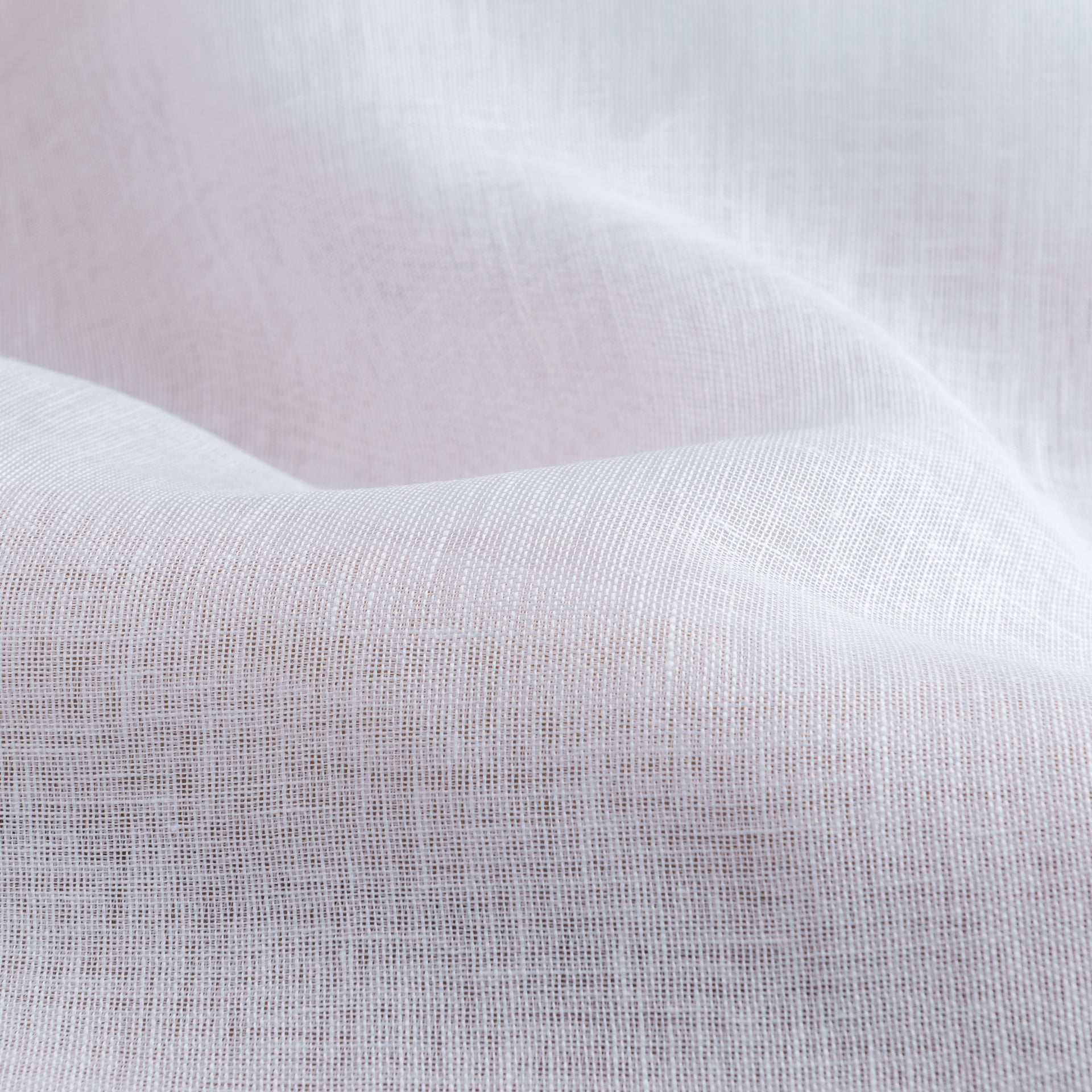 White Linen Sheer Fabric by the Meter - 100% French Natural - Width 133 cm, 267 cm
