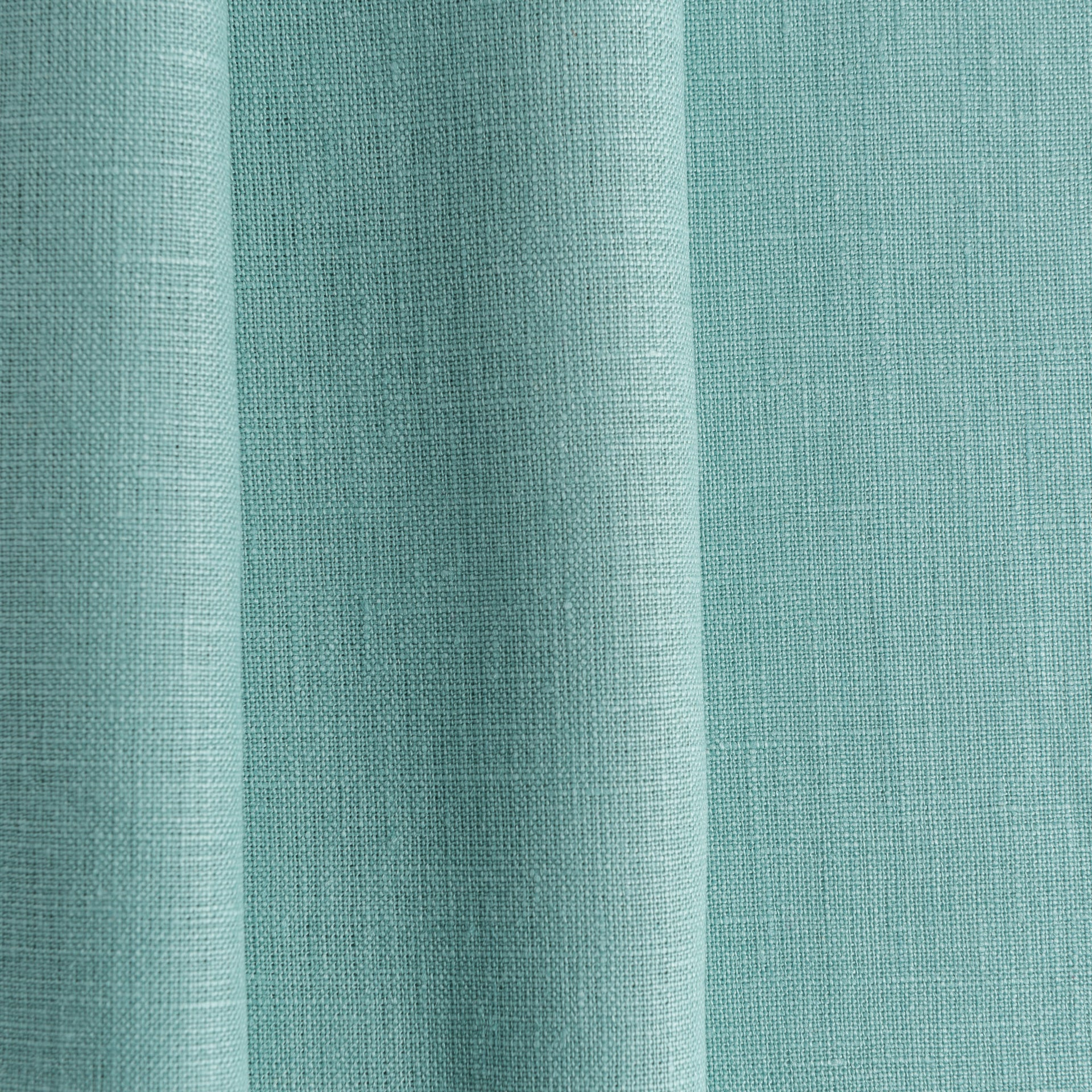 Aquamarine Blue Linen Back Tab Curtain with Cotton Lining - Custom Sizes & Colours, Color: aquamarine