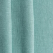 Aquamarine S-fold Linen Curtain Panel - Suitable for Rings and Hooks or Track, Color: Aquamarine