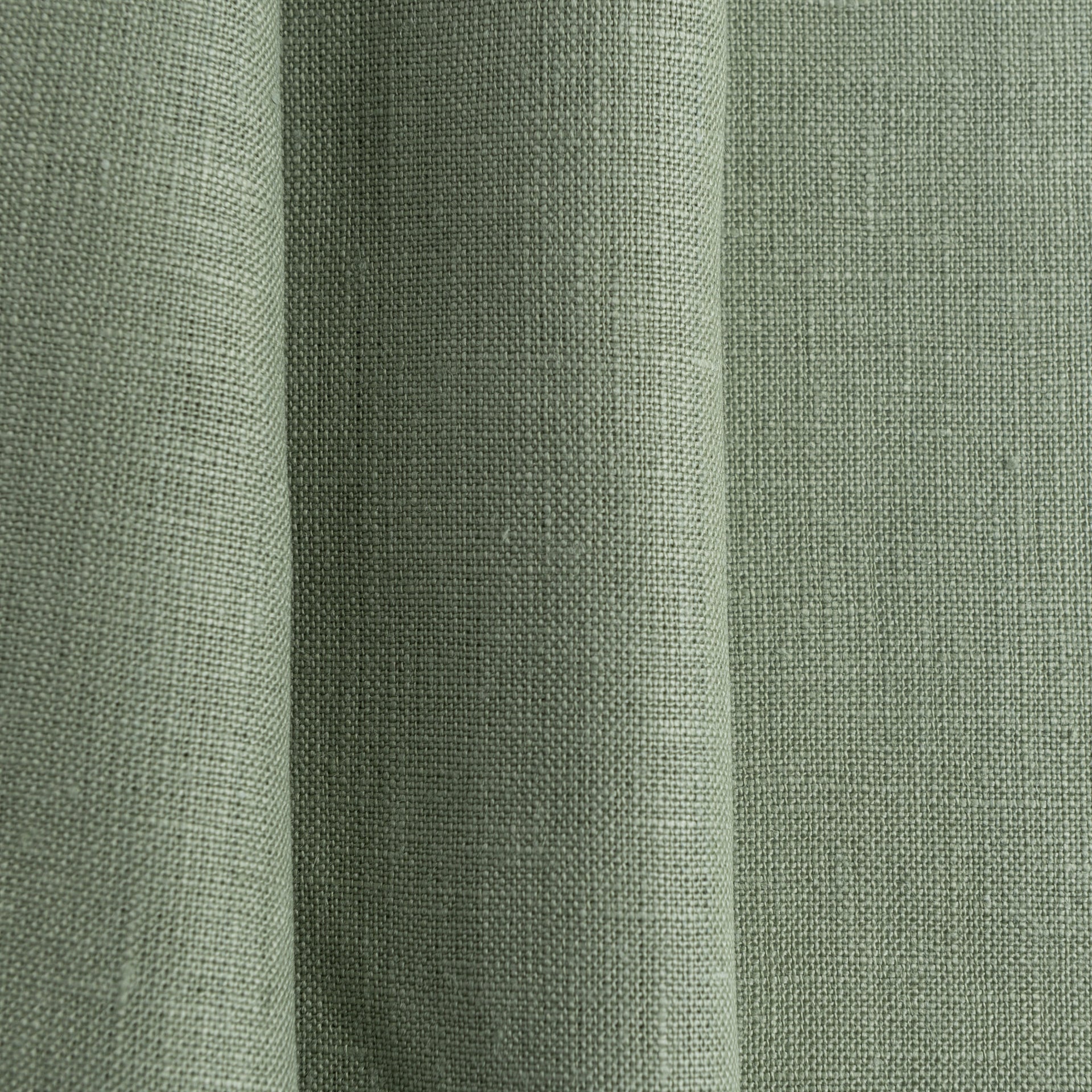 Green Linen Back Tab Curtain With Cotton Lining, Color: Asparagus