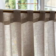 Natural Linen Back Tab Curtain Panel