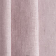 Dusty Pink S-Fold Linen Curtain Panel with Cotton Lining - Suitable for Rings and Hooks or Track, Color: Dusty Pink