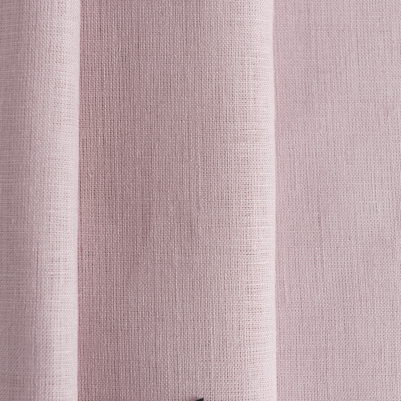 Dusty Pink S-fold Linen Curtain Panel - Suitable for Rings and Hooks or Track, Color: dusty pink