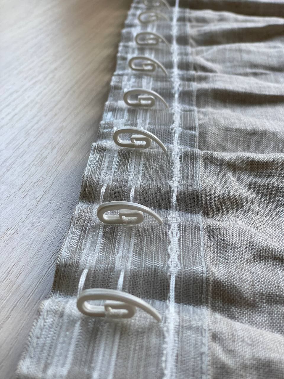 Pencil Pleat Linen Curtain, Back Side