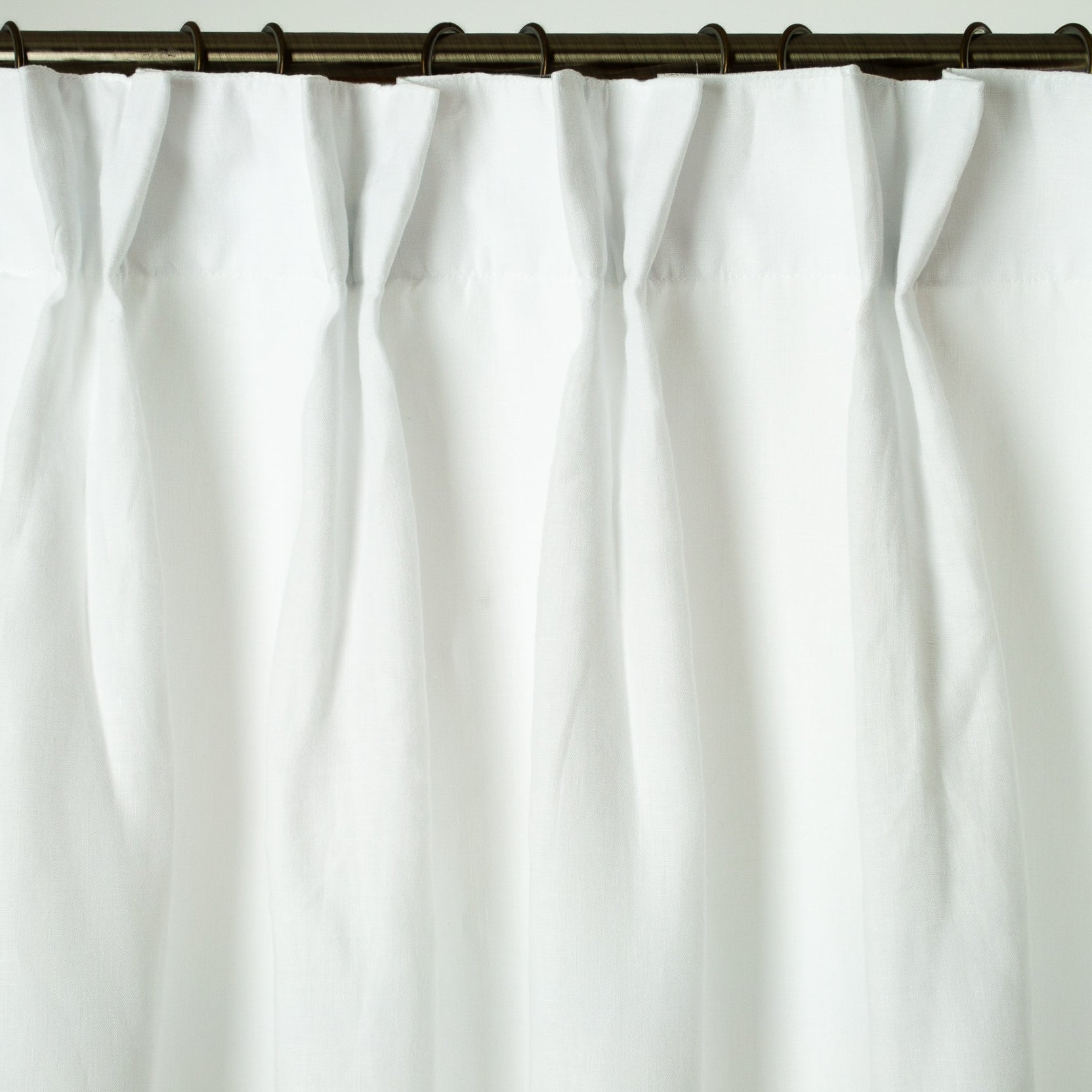 Dutch Pleat Linen Curtain Panel with Cotton Lining