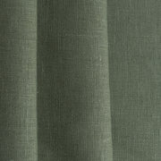 Sage Green Pencil Pleat Linen Curtain Panel with Blackout Lining - Heading for Rings and Hooks - Lined Linen Privacy Curtain, Color Sage Green