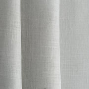 S-Fold Grey Linen Curtain Panel with Cotton Lining