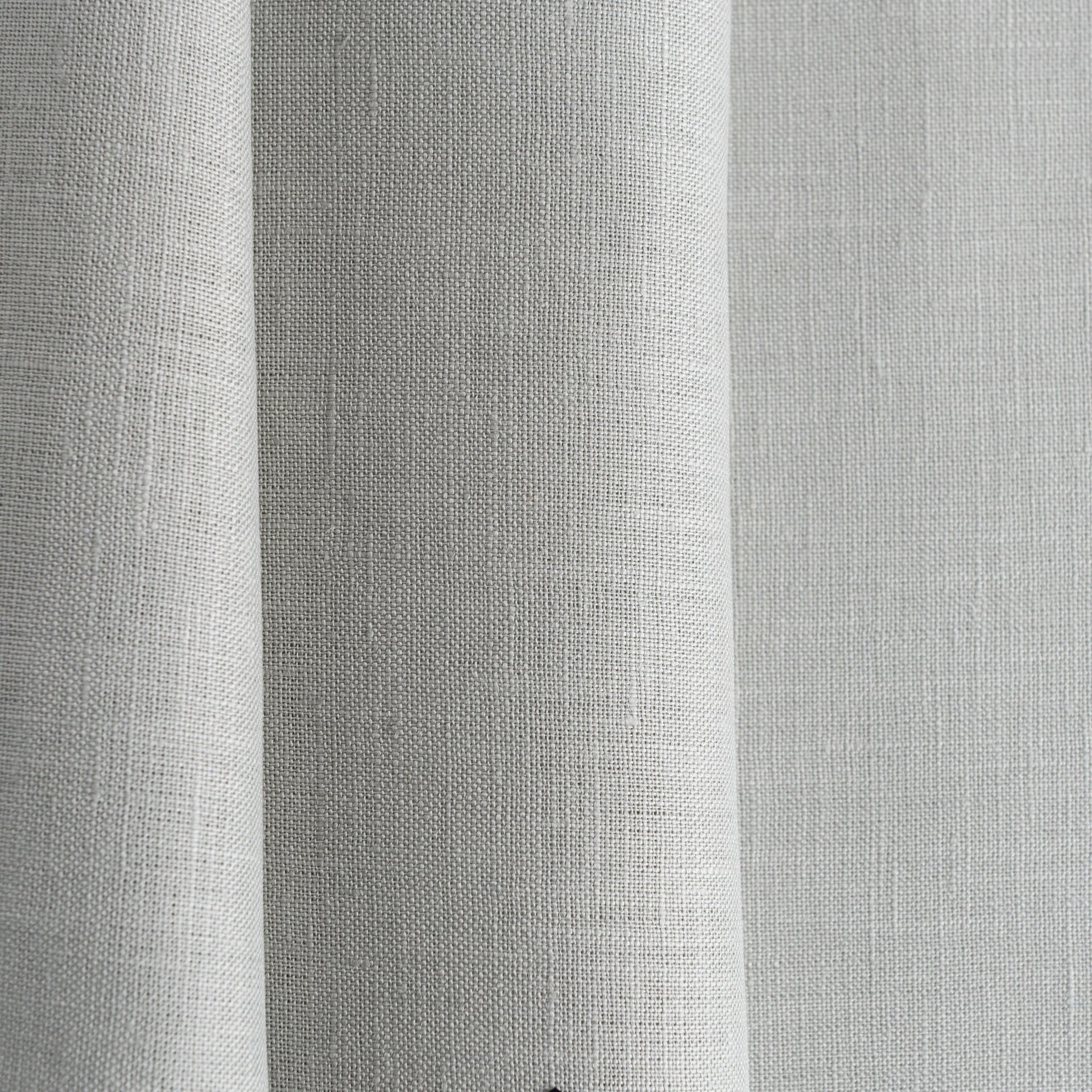 Grey Blackout Linen Back Tab Curtain Panel