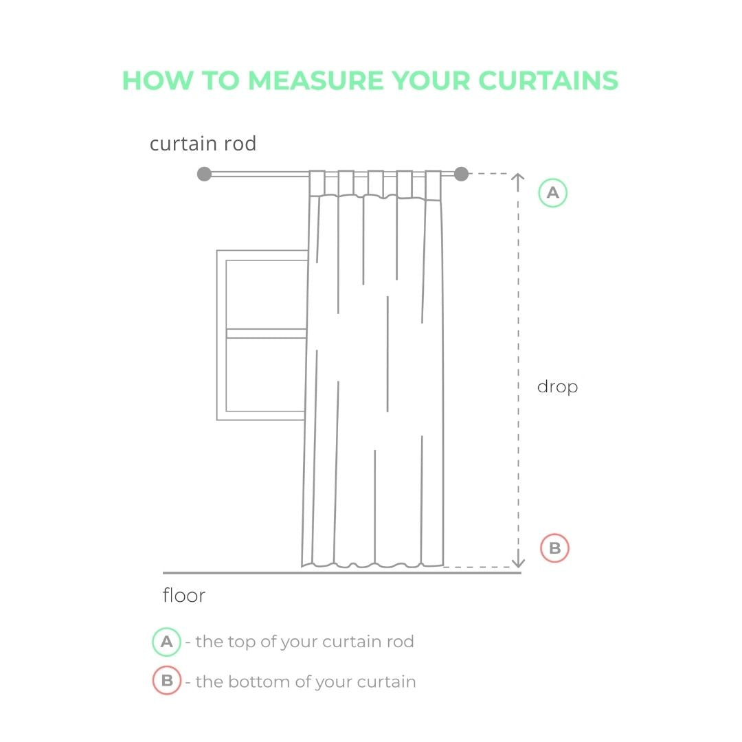 Sage Green Tab Top Curtain Panel - Custom Width and Length