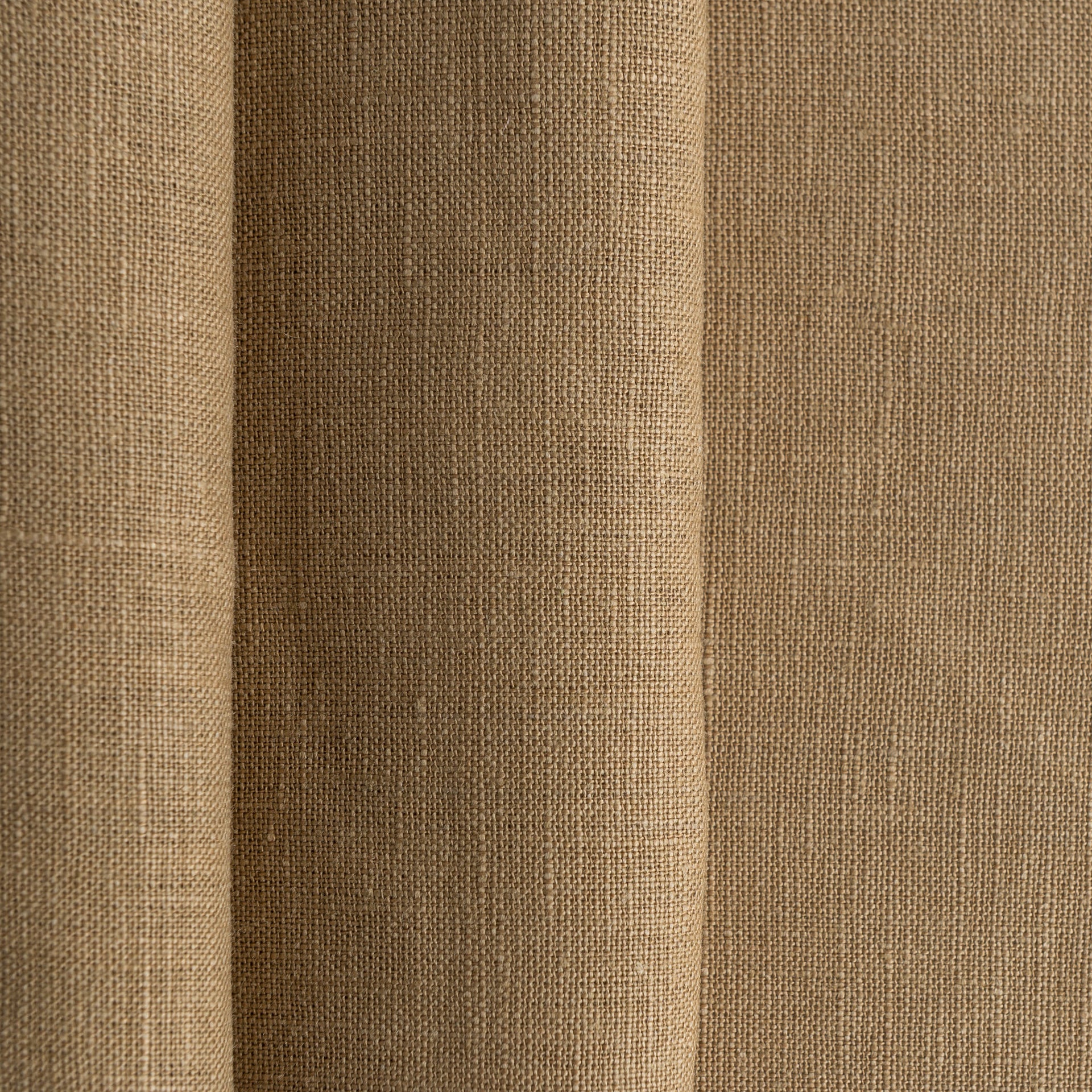 Tawny Brown Linen Fabric by the Meter - 100% French Natural - Width 133 cm, 267 cm