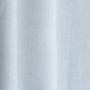 Black and White Color Block Back Tab Linen Curtain Panel - Custom Width and Length, Color: White