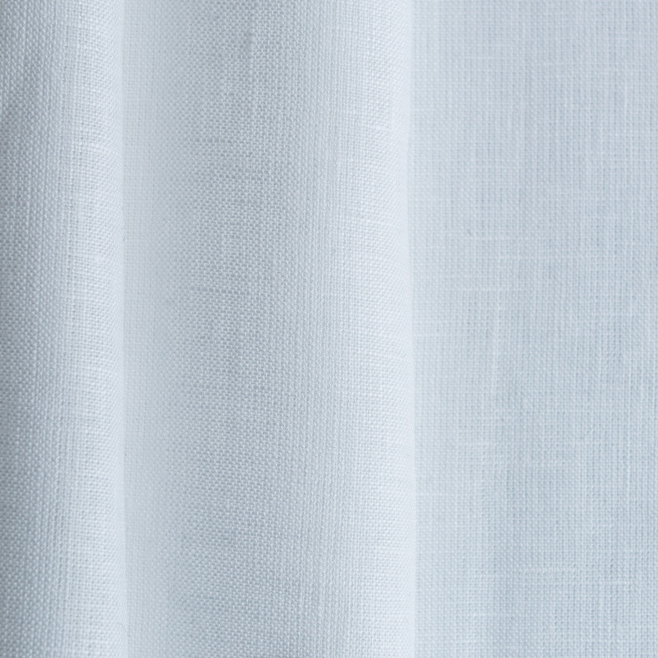 Black and White Color Block Tab Top Linen Curtain Panel with Cotton Lining - Cusom Width and Length, Color: White