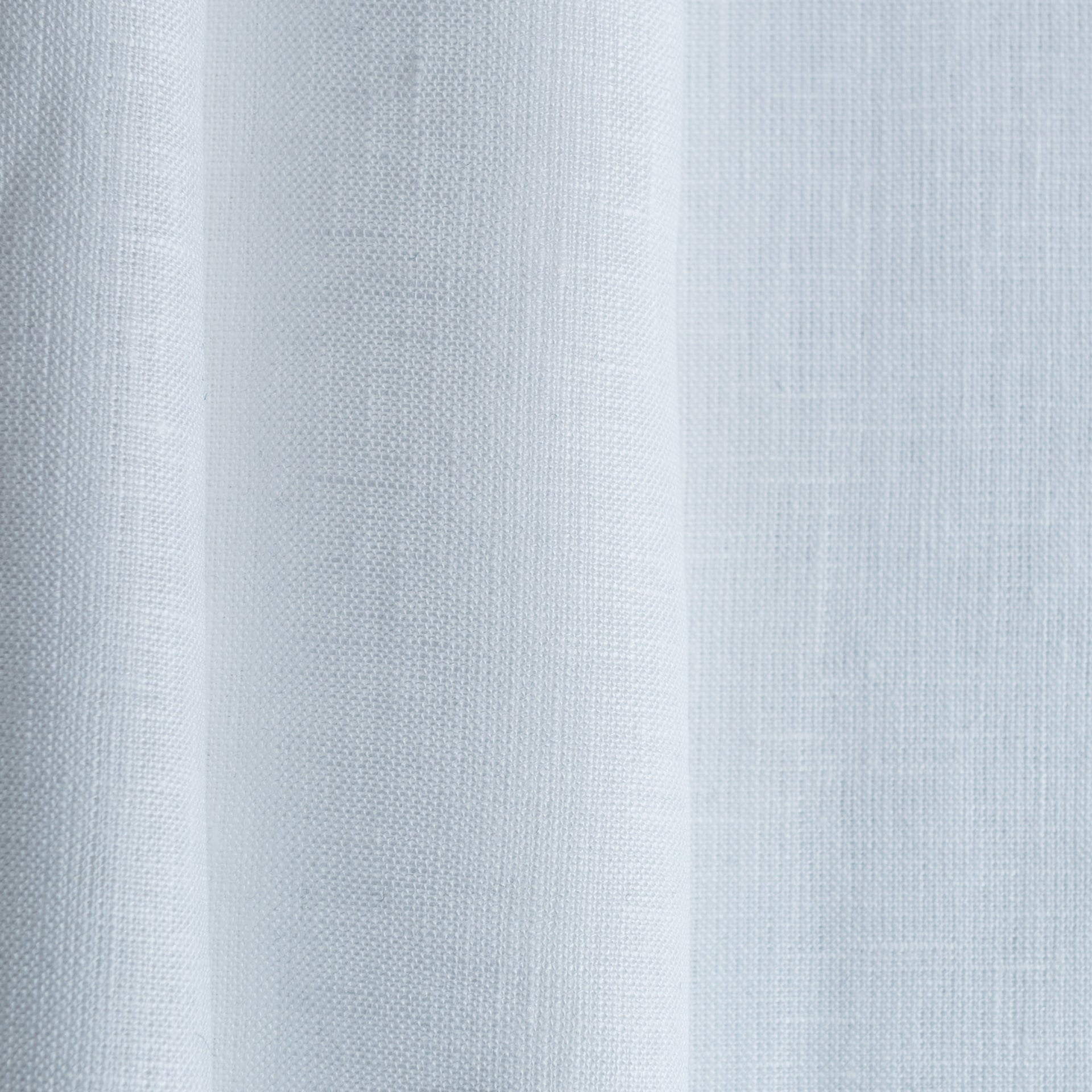 Colour Block Linen Curtain with Cotton Lining - Tab Top Panel in Two Colours - Window or Door Drapes in Custom Size, Color: White