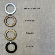 @Grommets Color: Matte Nickel/Plastic, Grommets Color: Bronze/Plastic, Grommets Color: Brass/Plastic, Grommets Color: Black/Plastic