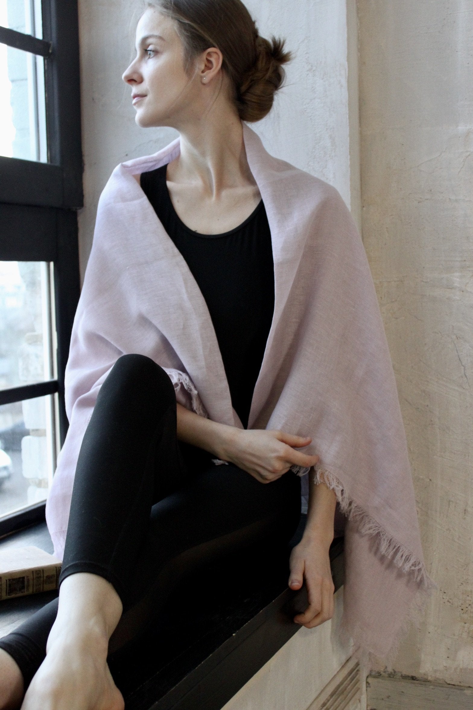 Linen shawl on sale