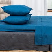 Blue Linen Pillowcase