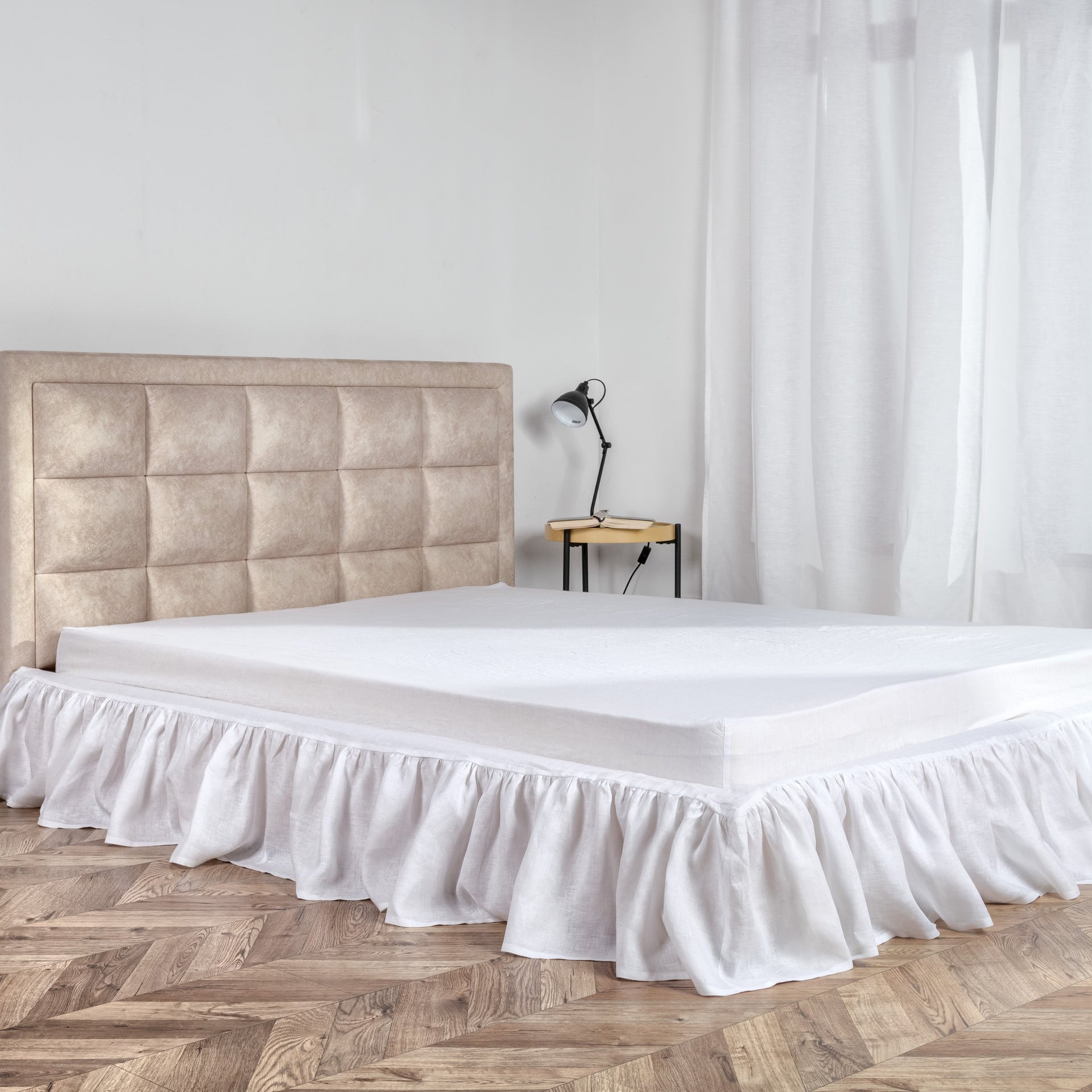 White Linen Fitted Sheet