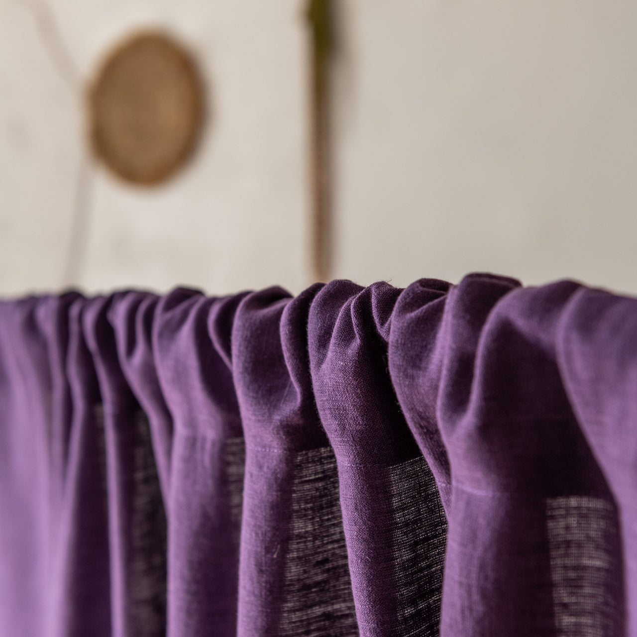 Purple Linen Curtain