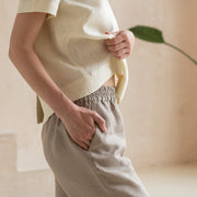 Linen Cropped Pants