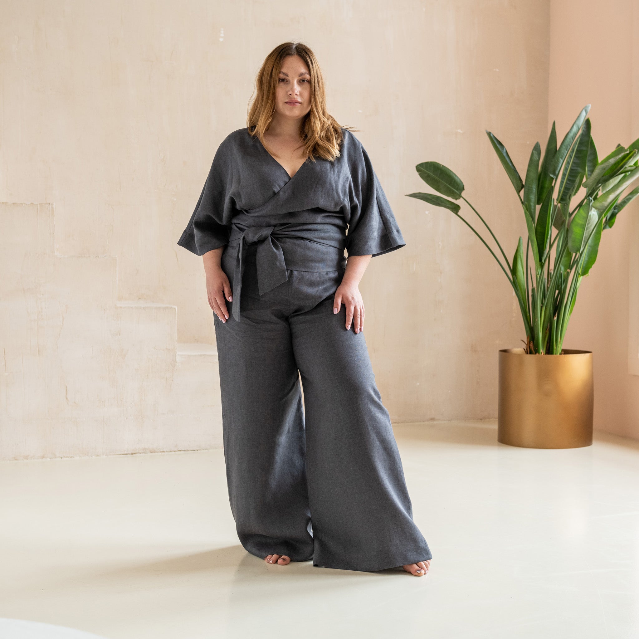 Plus size best sale linen capris