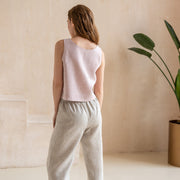 Linen Tank Top Cropped
