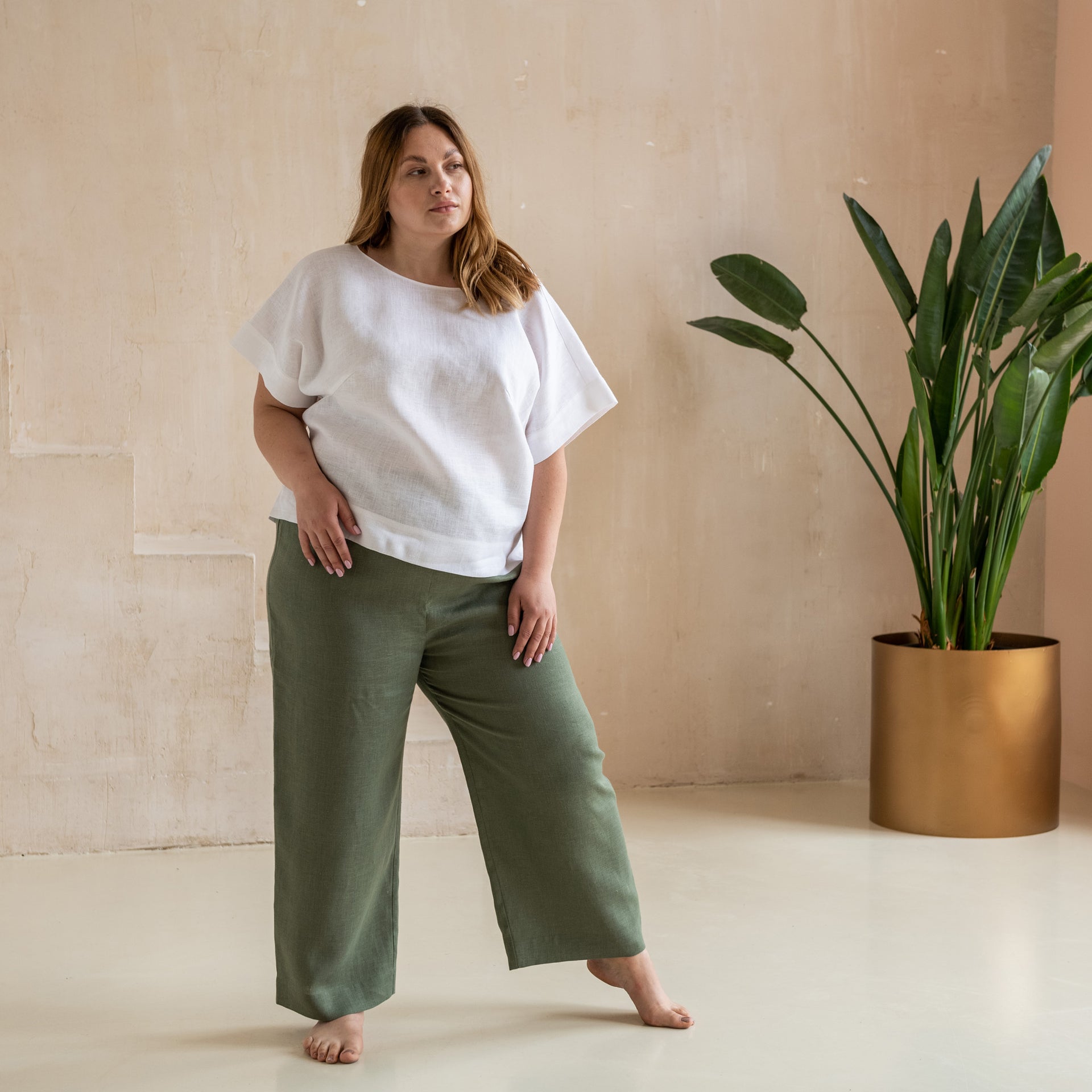 Linen Pants / Comfortable Eco Friendly Straight Summer Linen Pants