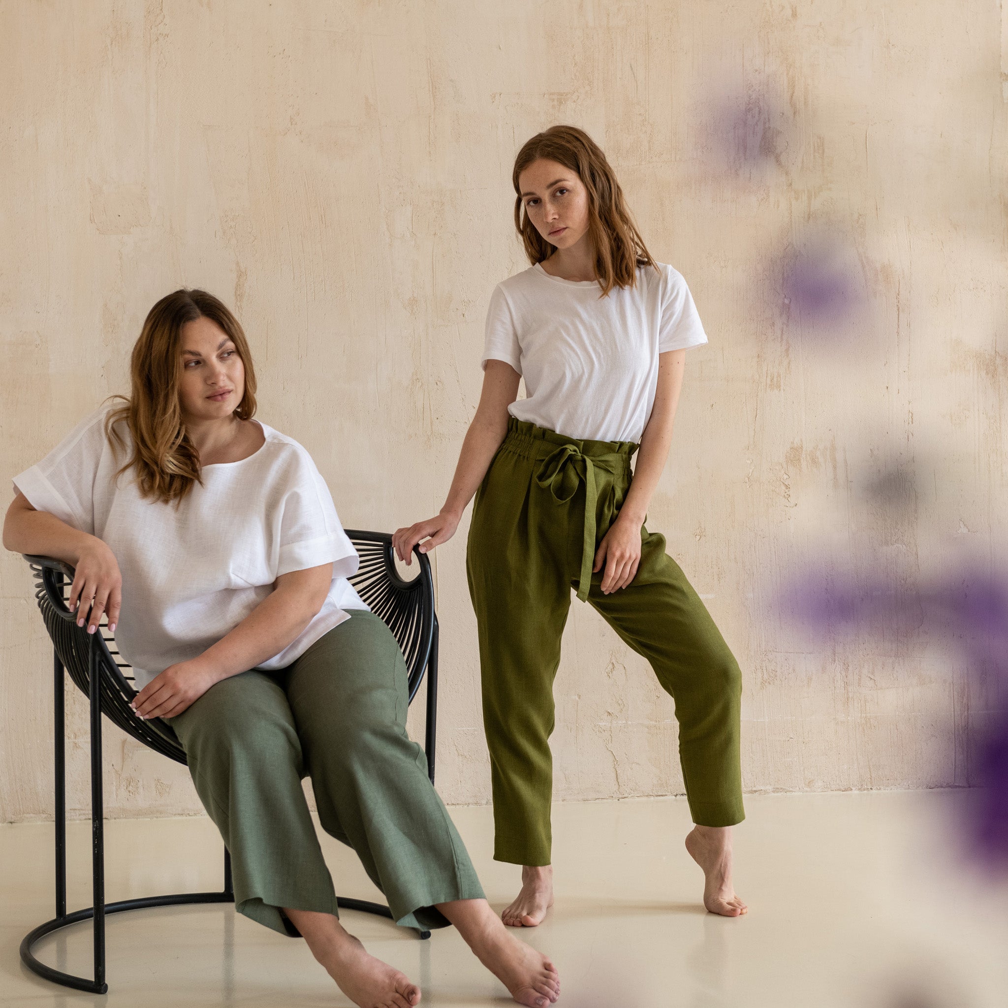BACKORDER) JEN RELAXED LINEN PANTS TAUPE | The Willow Label