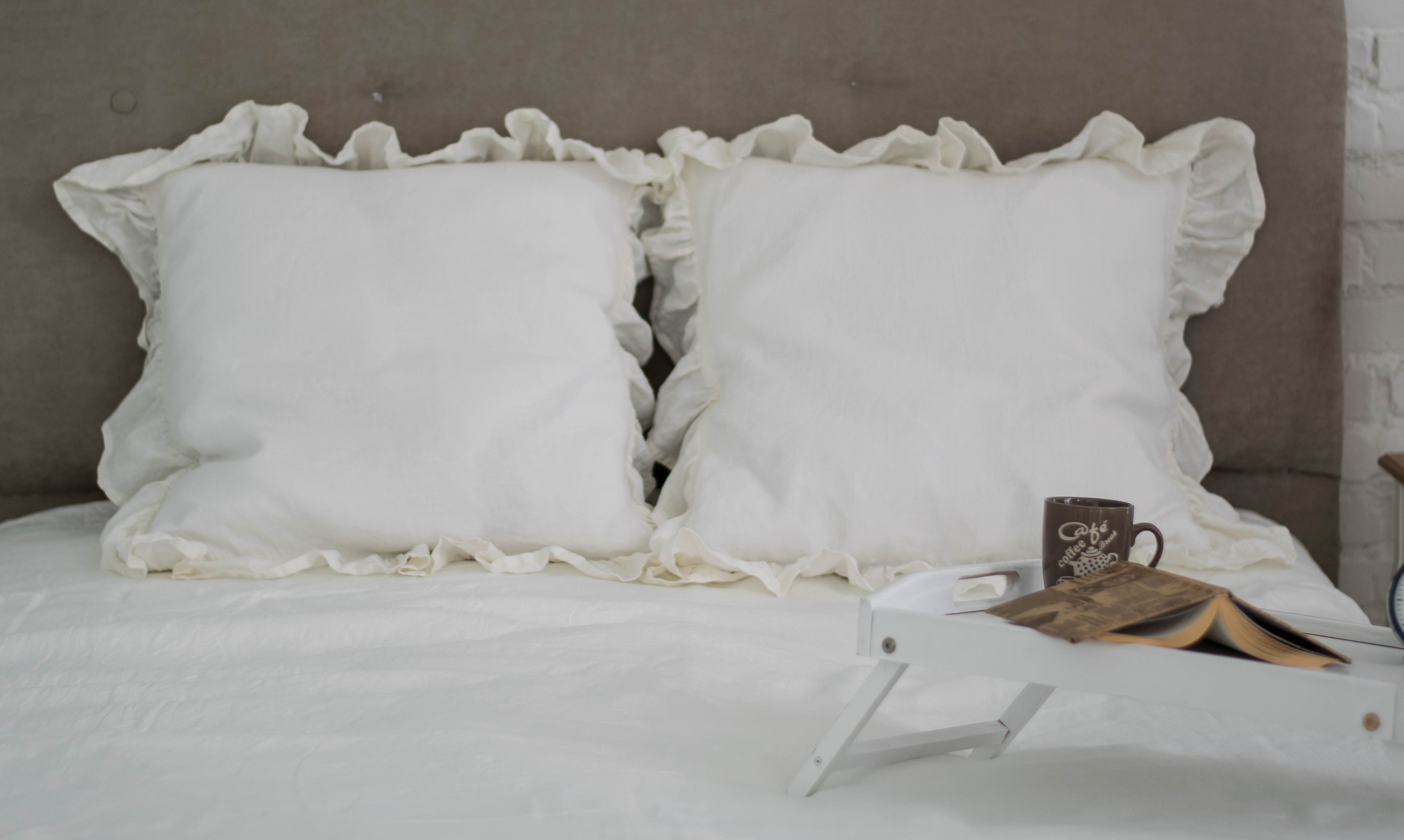 Ruffled pillow hot sale shams