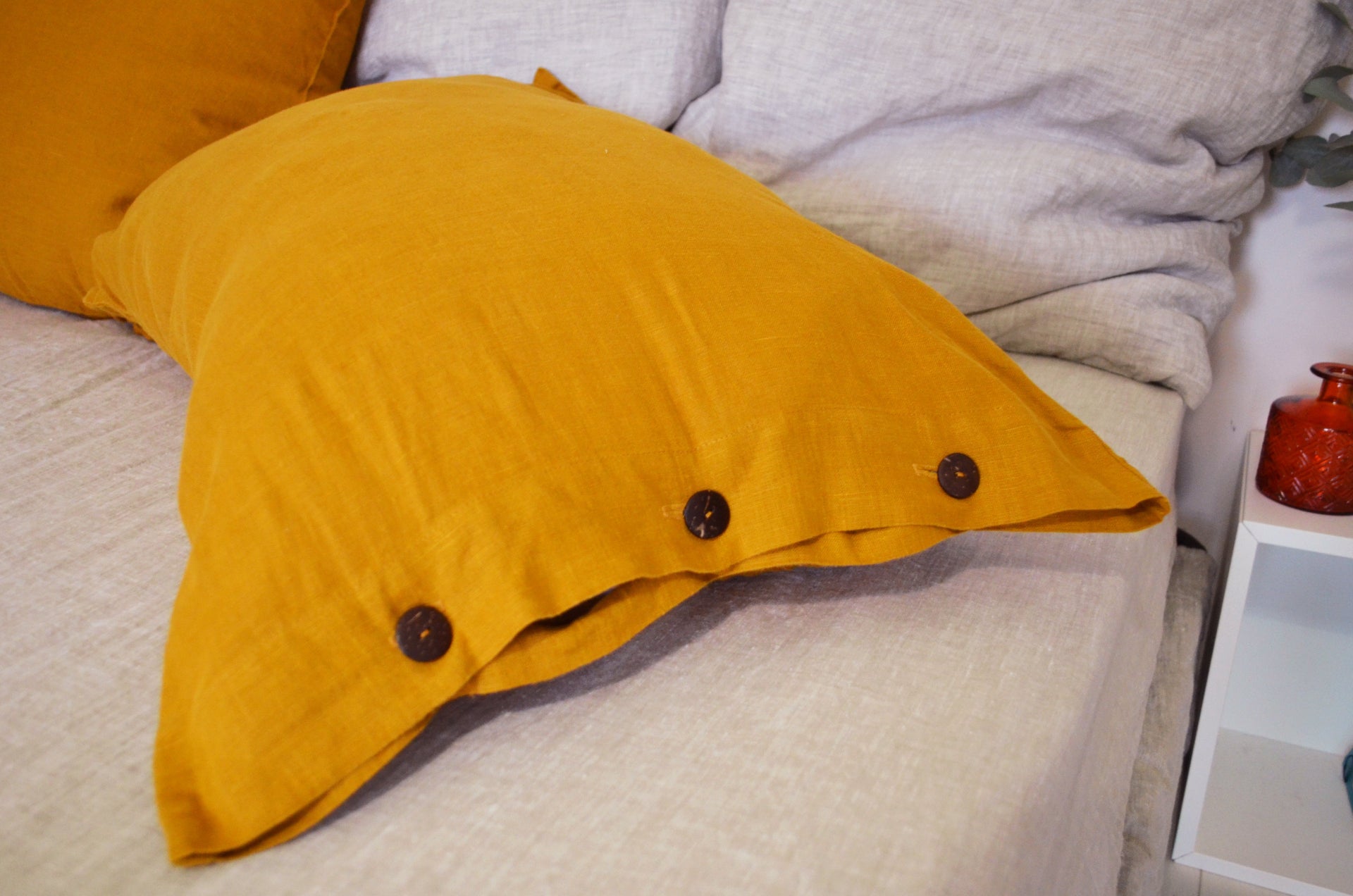 Pillow Cases with Buttons 