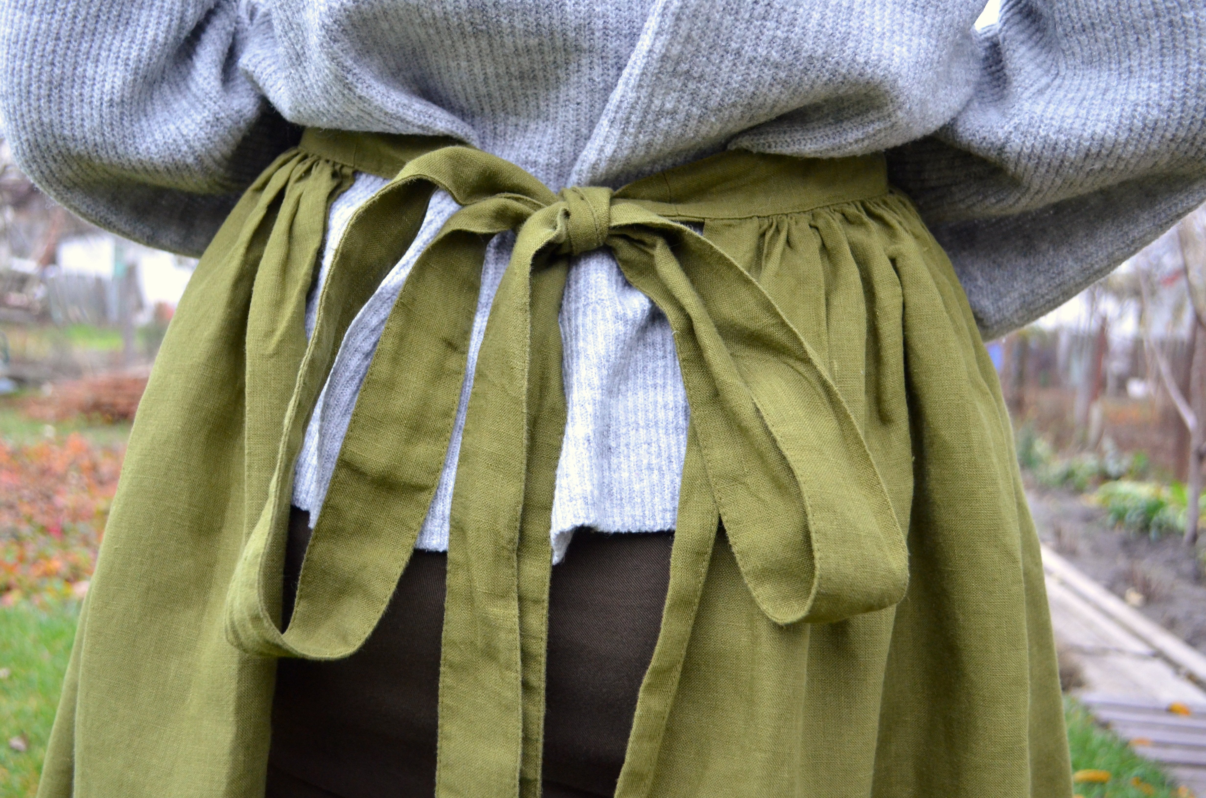 Linen hotsell green skirt