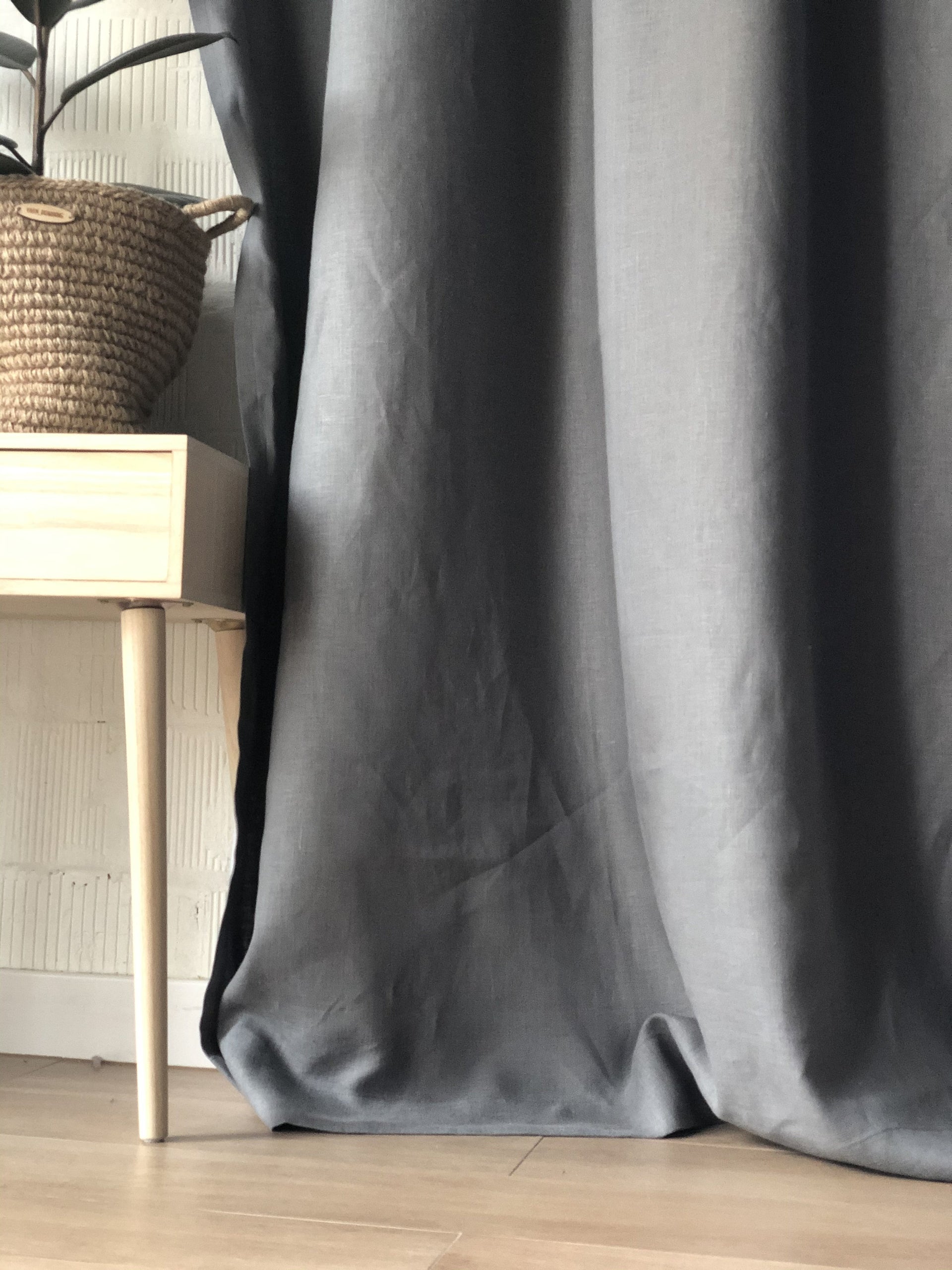 Pole Pocket Linen Curtain