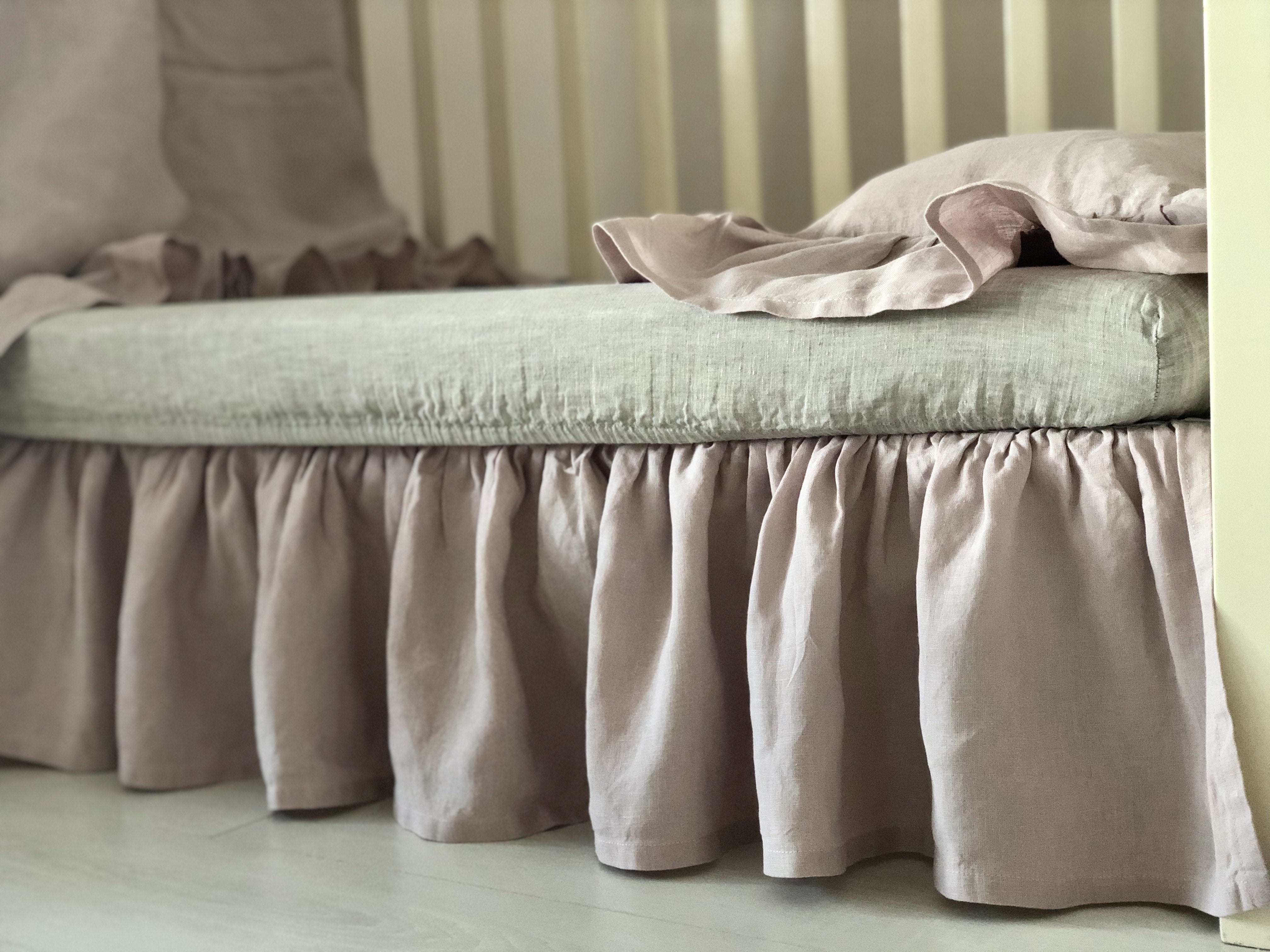 Linen cot sheet sale