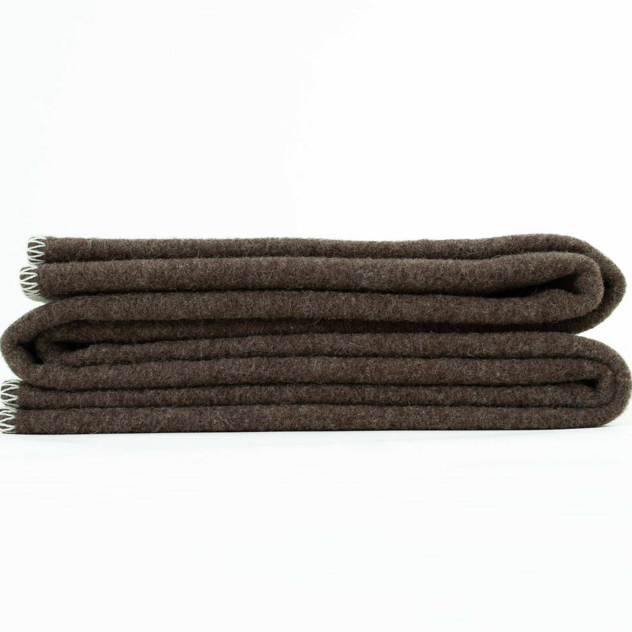 Brown Whipstitch Wool Blanket – Pure Soft Sheep Wool Blanket