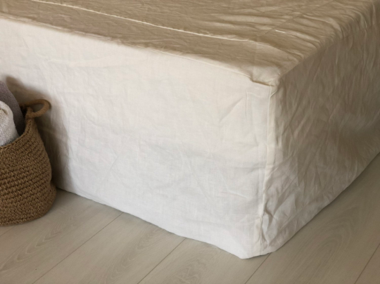 Oversized Linen Bed Valance 