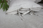 Linen Pillow Shams with Ties