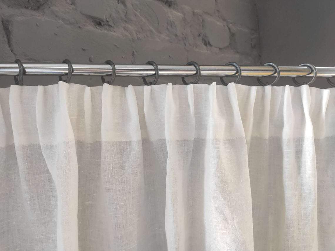 Pencil Pleat Linen Cotton Curtain 