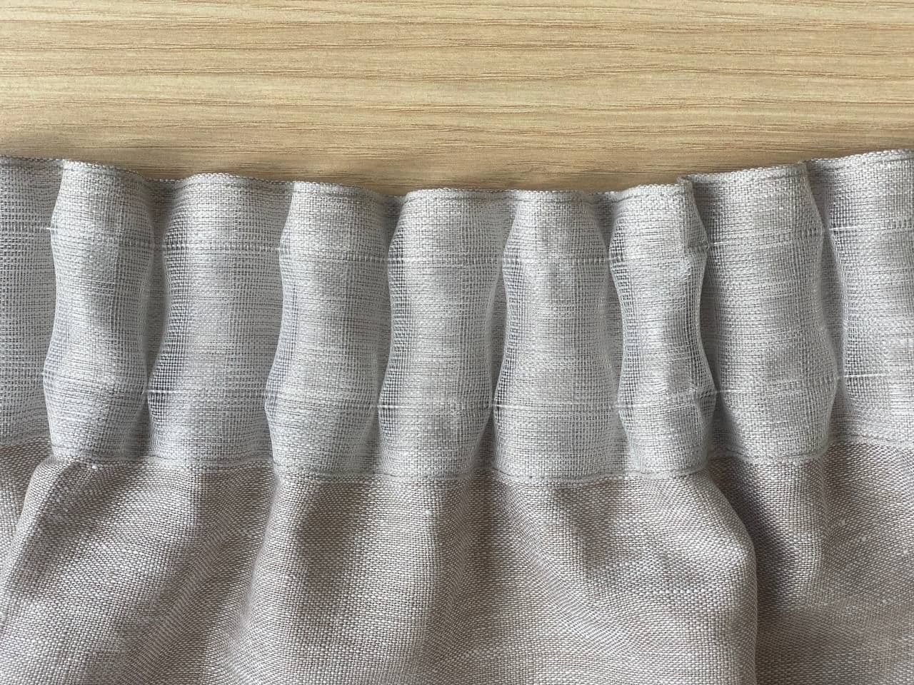 Linen Curtain for Ceiling Track with Cotton Lining
