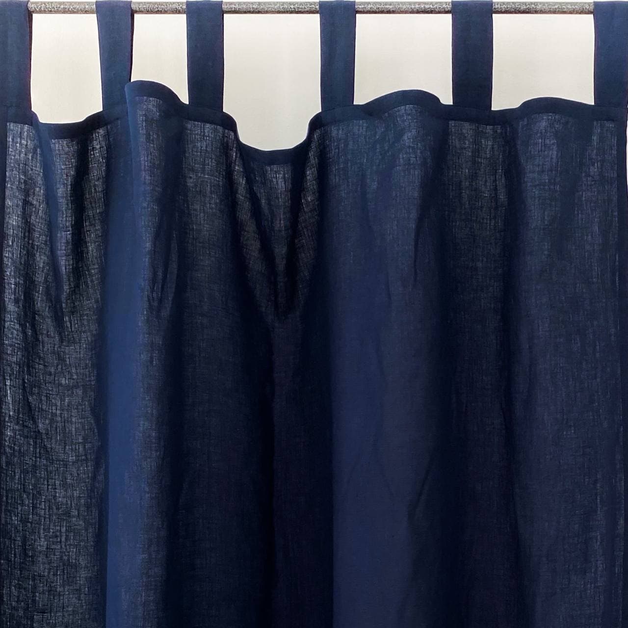 Blue Linen Curtain 